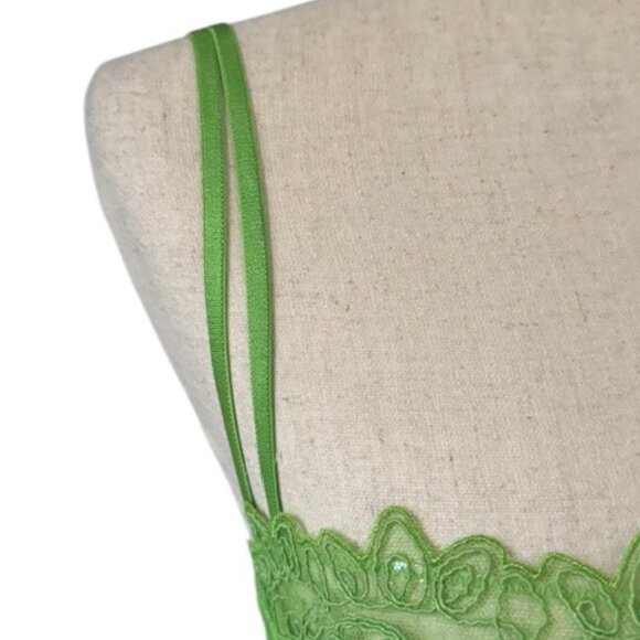 Bluebella Audrey Sheer Lace Non Padded Balcony Underwired Bra In Green 34D NWT - Picture 3 of 15